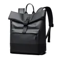 Minimalist black waterproof business backpack with buckle closure and matte finish - 29*15*39cm / Gray