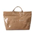 Bolso tote de papel Dupont marrón con textura impermeable y gran capacidad para uso diario - Caqui