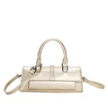 Minimalist champagne gold underarm bag for women with metallic finish and slim handle - Champagne