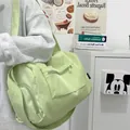 Light green large capacity travel duffel bag with shoulder strap for sports and yoga - Green