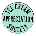 Ice cream appreciation society enamel pin badge in mint green with silver metal edge - Mint Green Ice Cream Appreciation Society Style