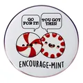 Encouraging mint enamel pin featuring GO FOR IT and YOU GOT THIS inspirational quotes - Encourage-mint Style
