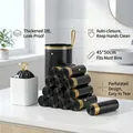 Premium black and gold drawstring garbage bags with reinforced 45x50cm size design - 3-Silk Black (Drawstring)