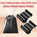 Extra thick black drawstring garbage bag with 4.0 mil double-sided density for heavy duty use - 4-Silk Black (Drawstring)