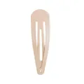 Classic drop-shaped hair clip for kids featuring a smooth light pink lacquer coating - Nude Pink