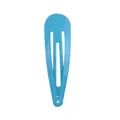 Vibrant blue 5cm waterdrop metal hair clip with glossy painted finish for kids - Sky Blue