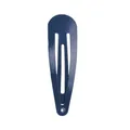 Deep blue snap hair clip for girls with a smooth painted finish on metal surface - Dark Blue
