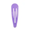 Single 5cm purple waterdrop hair clip with glossy painted finish for kids and girls - Light Purple