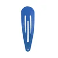 Navy blue gloss finish water-drop snap hair clip for kids on a white background - Bright Blue