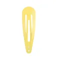 Single yellow snap hair clip with glossy painted finish for girls and children - Bright Yellow