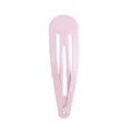 Pale pink matte finish waterdrop snap clip for girls in a classic minimalist style - Light Pink