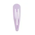 Lilac purple snap hair clip for girls with a smooth drop-shaped painted metal finish - Light Pink