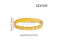 Bracelet en acier doré à motif damier avec strass marquise, taille 6,0 cm - Style avec Strass Marquise (szyy025) / Doré