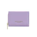 Lavendelkleurige Saffiano lederen damesportemonnee met gouden Forever Sunshine tekst - Paars