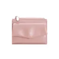 Short lotus pink envelope wallet with Forever Sunshine text and silver zipper - Pink