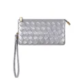 Pochette intrecciata argento con texture metallica e logo Classic Star - Argento