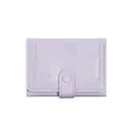Portafoglio lilla minimalista con simpatico orsetto goffrato e motivi a cuore - Viola Chiaro