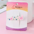 Pink enamel butterfly hair clip with white pearls and sparkling rhinestones - Silver Butterfly Pearl