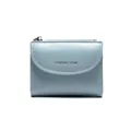 Portafoglio corto da donna azzurro in pelle PU multifunzionale CLASSIC STAR - Blu