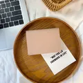 Petit portefeuille femme en similicuir rose poudré avec plusieurs emplacements cartes - Rose