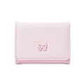 Pink PU leather short wallet featuring a sweet 3D bow design and star embossed detail - Pink