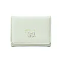 Petit portefeuille vert clair à trois volets avec nœud blanc 3D et logo Sweet - Vert