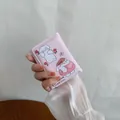 Porte-cartes trifold rose clair avec oursons mignons et texte artistique décoratif - Rose