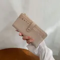 Portefeuille long fin abricot avec fentes pour cartes et fermeture éclair dorée - Abricot