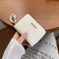 Portafoglio bianco da donna con motivi di orsi e cinturino con ciondolo a cuore - Bianco