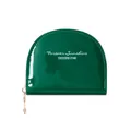 Piccolo portamonete a semicerchio in pelle verniciata verde con stampa Forever Sunshine - Verde Scuro