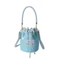 Sac seau bleu à paillettes avec cordon de serrage et étiquette logo The Cute Bag - Bleu