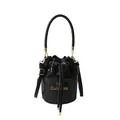 Sac seau à paillettes noires tendance avec cordon de serrage et texte The Cute Bag - Noir