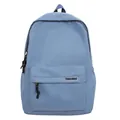 Minimalistische lichtblauwe nylon rugzak met grote capaciteit en Fashionbag-logo - Blauw