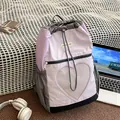 Sac à dos de randonnée léger violet avec poche filet en forme de cœur pour voyage - Gris Violet Fumé