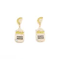 Boucles d'oreilles créatives Ranch Water avec perles, cristaux et motif citron - Jaune