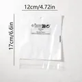 Detalle de bolsa de embalaje de PP transparente de 12x17cm con símbolos ecológicos - Bolsas de Embalaje Perladas Grandes