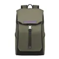 Zaino da viaggio verde militare impermeabile con accenti viola e fibbie in metallo - Verde Malto