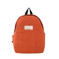 Zaino trapuntato arancione con design minimalista e manico superiore nero - Arancione