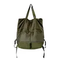 Waterproof army green nylon backpack tote bag with multi-functional pockets and straps - Army Green