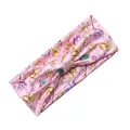 Pink elastic sports headband with cartoon print and Prince text in satin finish - Red
