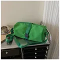 Neon groene nylon cilindertas met zwarte gesp voor fitness en dagelijks gebruik - Groen Groot