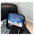Zwarte vierkante crossbodytas met een feestelijke Merry Christmas bedrukking - Stijl 4 (Style 4)