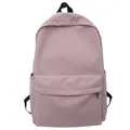 Minimalist Morandi dusty rose backpack with large main compartment and front pocket - Purple