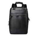 Sac à dos professionnel noir en similicuir avec une texture grainée de haute qualité - Noir