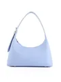 Light blue French style underarm hobo bag with adjustable strap and silver buckle hardware - Light Blue