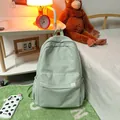 Muntgroene corduroy schoolrugzak met schattig berenlabel en grote capaciteit ontwerp - Groen