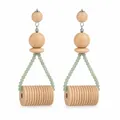 2604212 Handmade Beaded Wooden Earrings