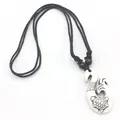 Maori style white resin fish hook and turtle pendant necklace on black wax cord - Sea Turtle Fish Hook Style (F) / White