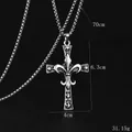 Pendentif croix tête de mort gothique en argent vintage avec chaîne de 70cm pour tous - Croix Crâne Vintage (BY-0223)