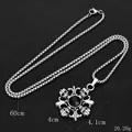 Collier gothique argent avec crâne, gemme noire et chaîne de 60 cm incluse - Pierre Précieuse Noire
